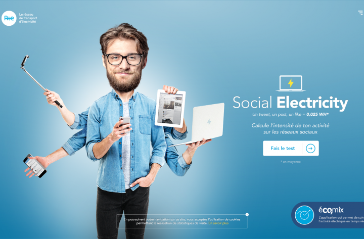 W et RTE lancent « Social Electricity »,  un dispositif de datatainment 100% digital et social