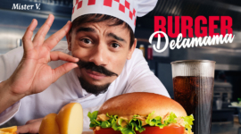 Campagne média et social média-KFC et Mister V lancent les Burgers Delamama