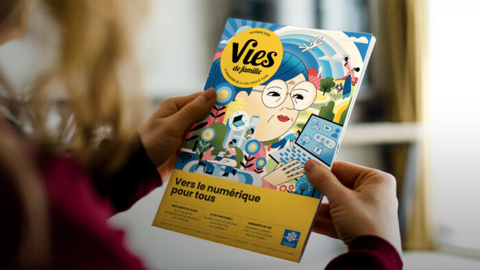 Nouvelle identité pour le magazine Vies de famille de la CAF