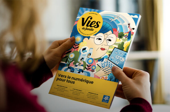 Nouvelle identité pour le magazine Vies de famille de la CAF