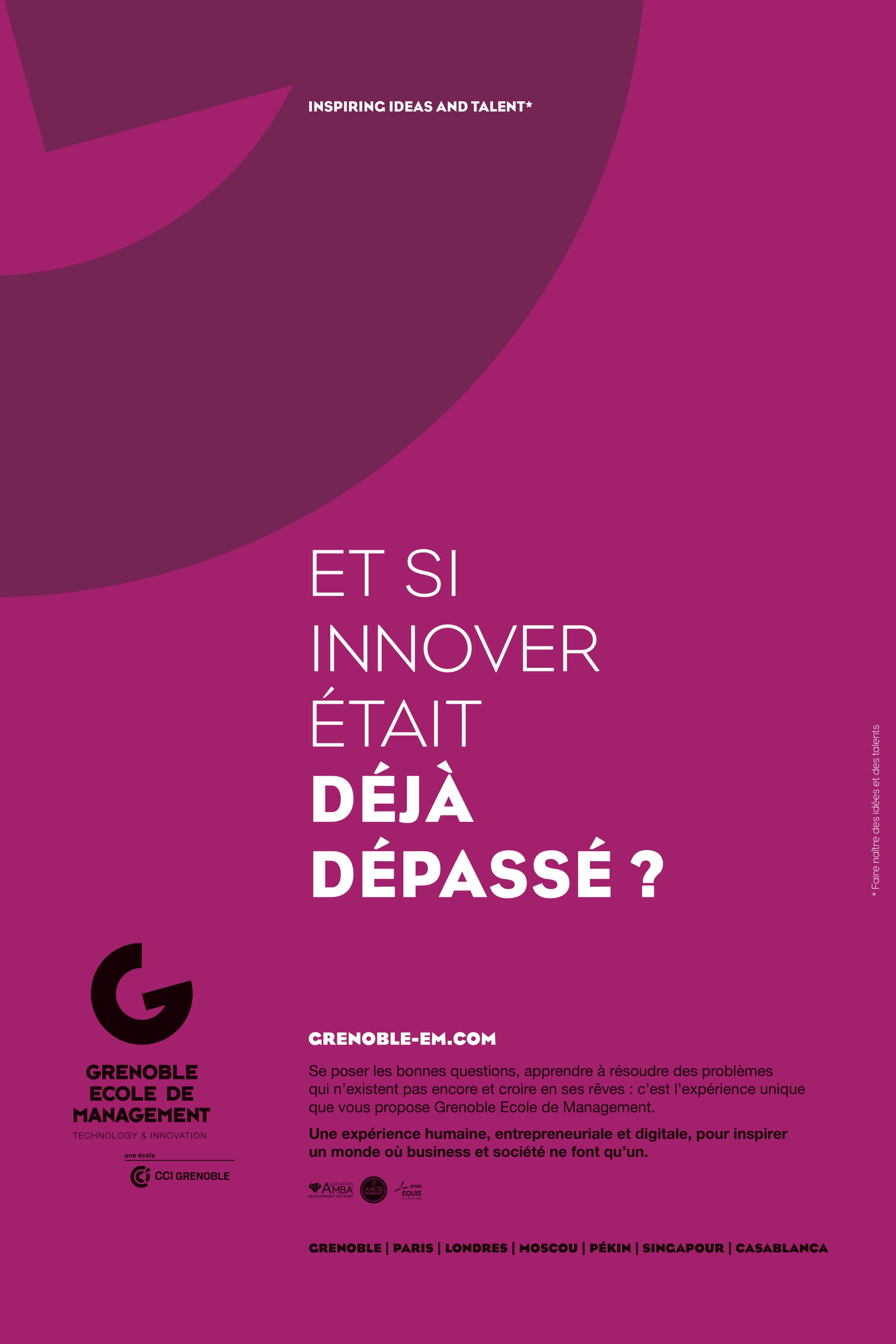 Campagne De Communication Grande Ecole - Et Si - GEM - Insign - Agence ...