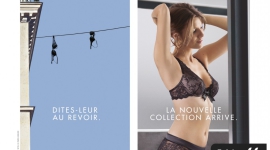 Des soutiens-gorge suspendus dans les airs? – Affichage