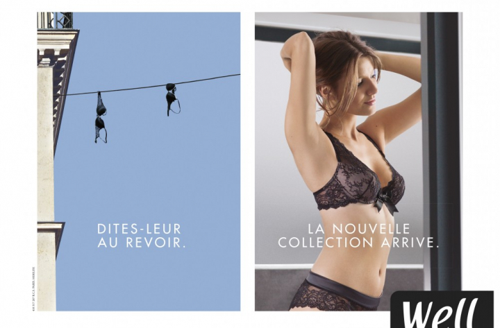 Des soutiens-gorge suspendus dans les airs? – Affichage