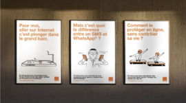 Dagobert signe la campagne de lancement Orange Digital Center