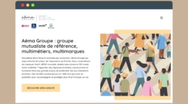 Brainsonic (éco)conçoit le site web du groupe mutualiste de protection, Aéma Groupe