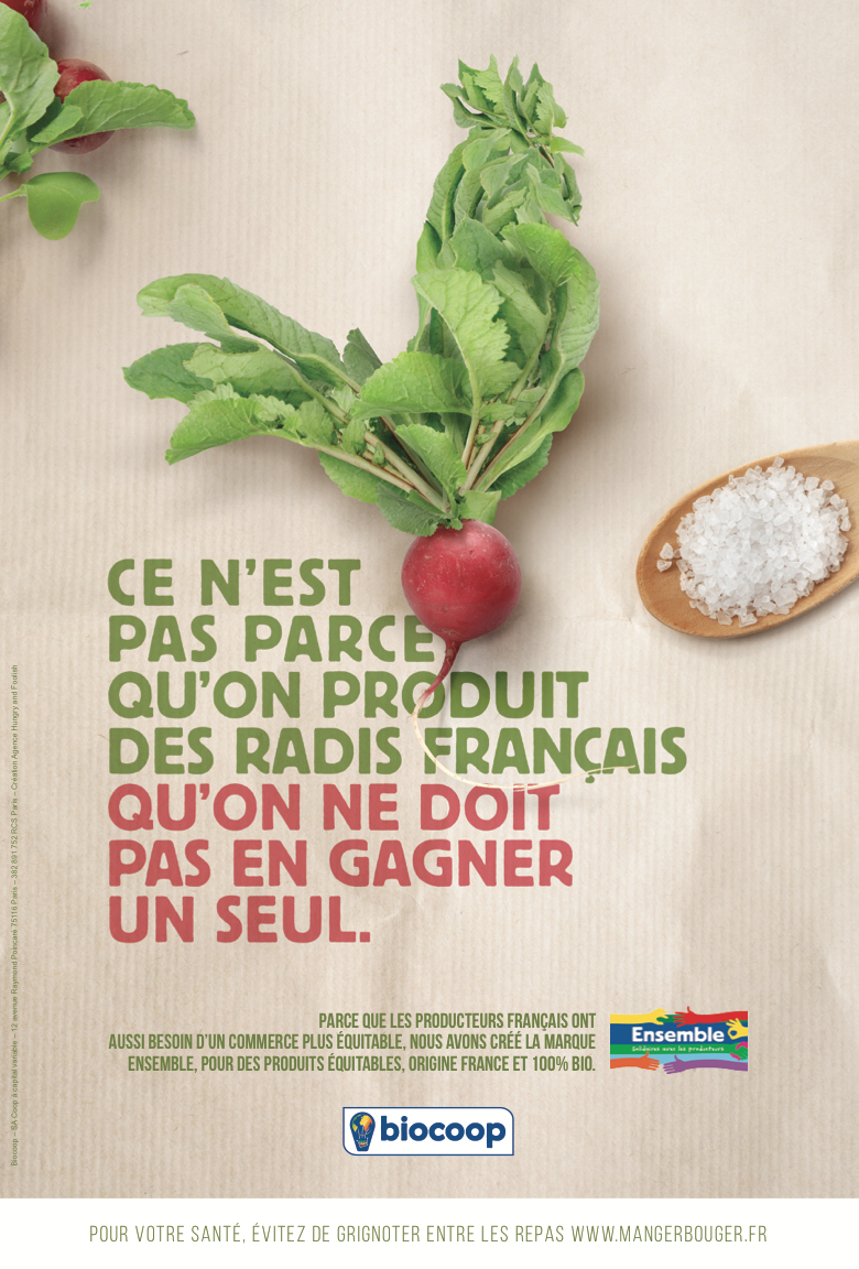 Campagne Affichage - 100% Bio - Biocoop - Hungry And Foolish - Agence ...