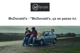 AD Forum – McDonald&rsquo;s Ça se passe ici