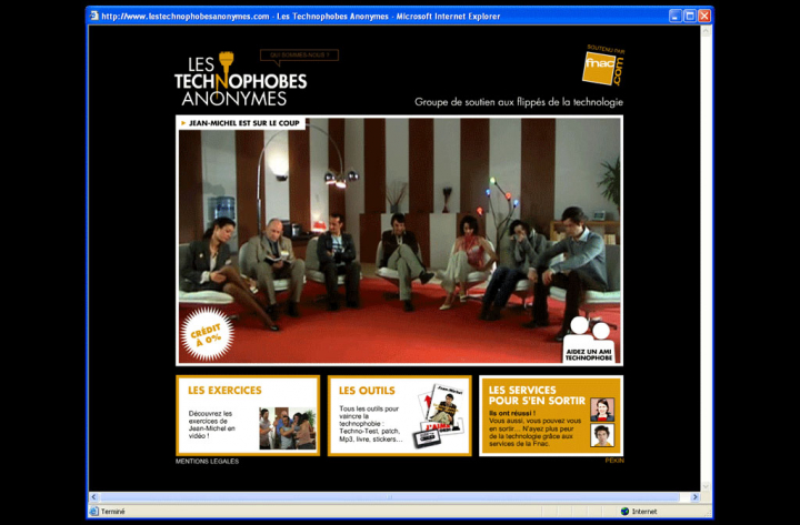 Les Technophobes Anonymes – Site internet
