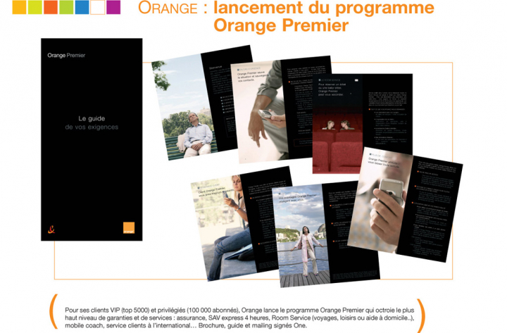Lancement du programme Orange Premier – Print, guide et campagne emailing