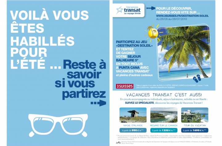 Asile Vacances Transat dans des colis 3 Suisses