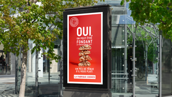 La Fabrique Cookies s&rsquo;affiche en grand avec un premier DOOH signé Gangstères !