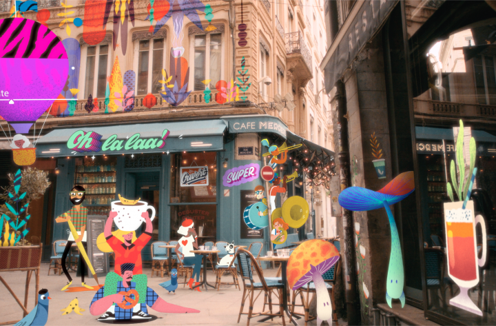 Adobe Photoshop rend hommage aux cafés français.
