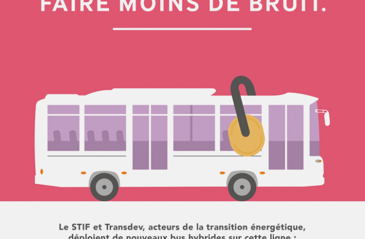 La nouvelle campagne pour les bus hybrides Transdev imaginée par W