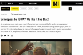Influencia – Schweppes by TBWA? We like it like that !