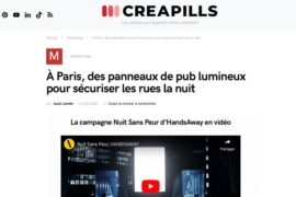 Creapills – À Paris, des panneaux de pub lumineux pour sécuriser les rues la nuit