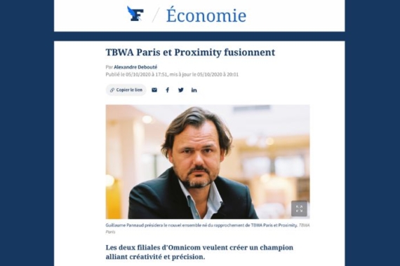 Le Figaro – TBWA Paris et Proximity fusionnent