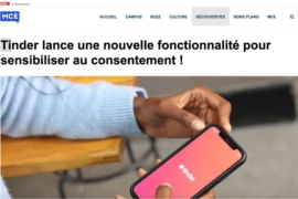Ouest France – Tinder lance une nouvelle fonctionnalité pour sensibiliser au consentement !