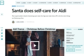 Shots – Santa does self-care for Aldi
