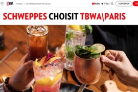 CB News – Schweppes choisit TBWA\Paris