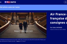 TF1 Info – Air France dévoile la plus française des vidéos de consignes de sécurité