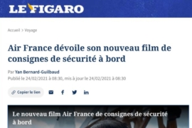 Le Figaro – Air France dévoile son nouveau film de consignes de sécurité à bord