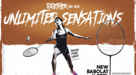 Campagne de lancement pour la nouvelle gamme internationale badminton – visuel et film web