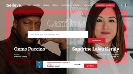 Site carrières Believe – #marqueempoyeur #digital #web