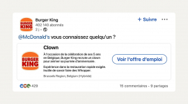 Recrutement en CDD pour les 5 ans de Burger King