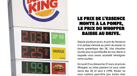 Campagne presse et media – Baisse du prix du Whopper