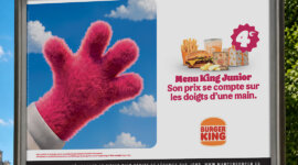 4€ LE MENU KING JUNIOR. COMME LES 4 DOIGTS DE LA MAIN.