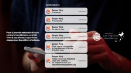 Campagne Digitale-Burger King harcèle ses clients pour la bonne cause