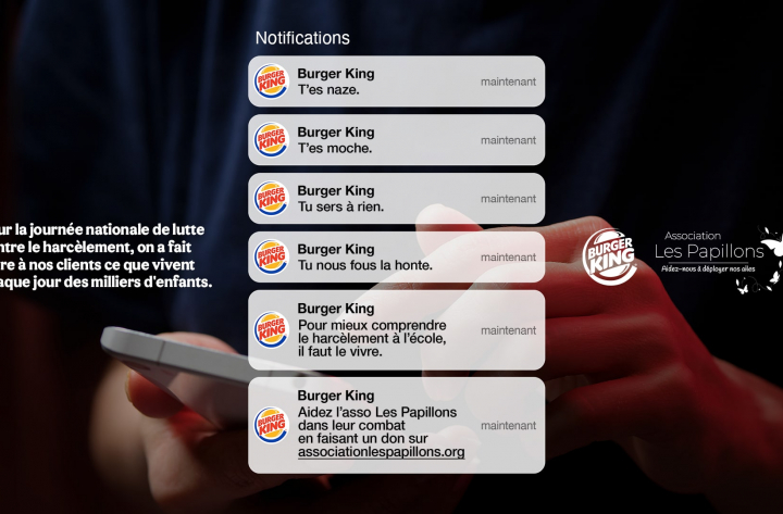 Campagne Digitale-Burger King harcèle ses clients pour la bonne cause