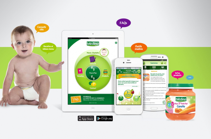 Application mobile et supports de promotion – Blédina