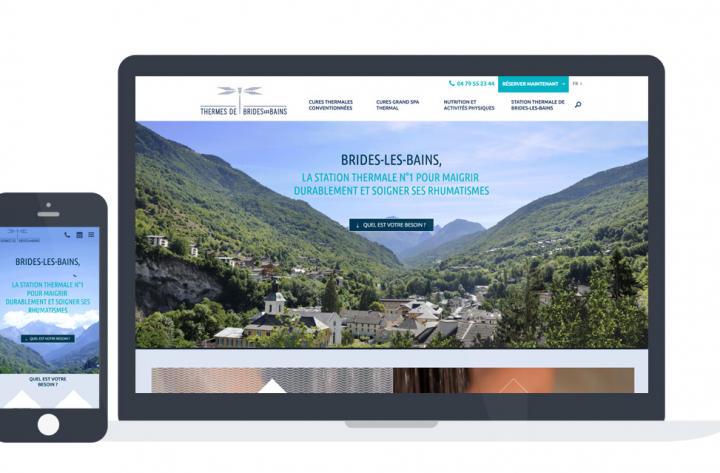 Nouveau site axé conversion pour les thermes de Brides-les-bains