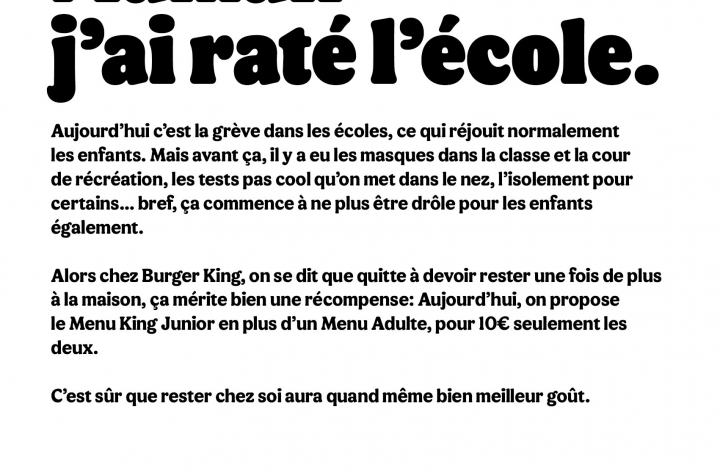 Campagne social media – Maman j&rsquo;ai raté l&rsquo;école