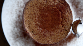 Moelleux chocolat, coeur chocolat blanc