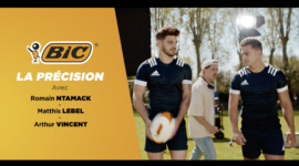 Le rasage implacable de BIC avec Romain Ntamack, Arthur Vincent et Matthis Lebel