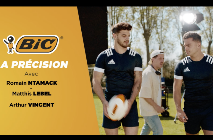 Le rasage implacable de BIC avec Romain Ntamack, Arthur Vincent et Matthis Lebel