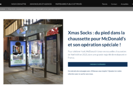JCDecaux – Xmas Socks : du pied dans la chaussette pour McDonald’s et son opération spéciale !