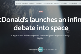 Shots – McDonald’s launches an infinite debate into space