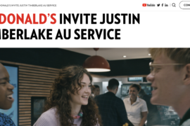 CB News – McDonald’s invite Justin Timberlake au service