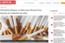 La Dépêche – #DerrièreLePaquet, un filtre pour découvrir les dessous de l’industrie du tabac