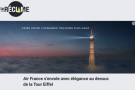La Réclame – Air France s’envole avec élégance au dessus de la Tour Eiffel