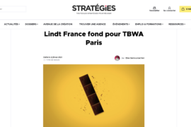 Stratégies – Lindt France fond pour TBWA Paris
