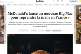 Les Échos – McDonald’s lance un nouveau Big Mac pour reprendre la main en France