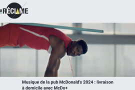 La Réclame – Musique de la pub McDonald’s 2024 : livraison à domicile avec McDo+