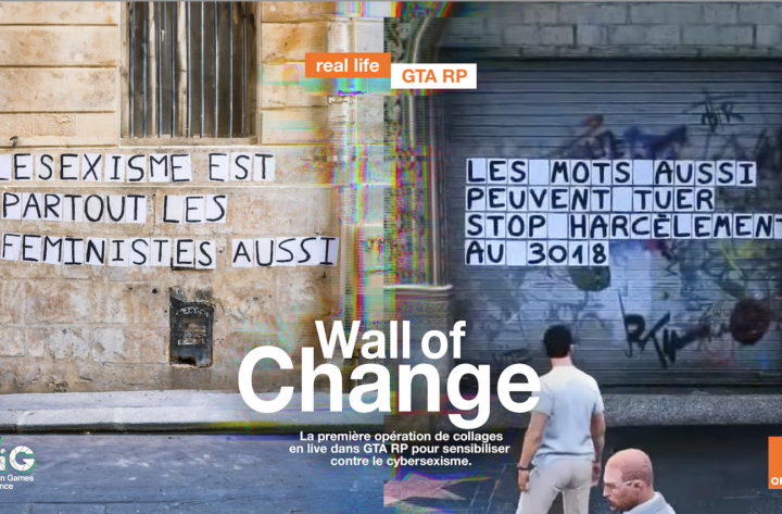 Orange lance Wall Of Change : des collages dans les rues de GTA RP pour dénoncer le sexisme dans les jeux vidéo