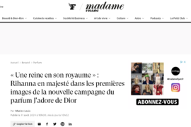 Madame Figaro – « Une reine en son royaume » : Rihanna en majesté dans les premières images de la nouvelle campagne du parfum J’adore de Dior