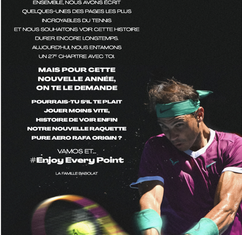 #EnjoyEveryPoint, la campagne pour célébrer chaque instant avec Rafael Nadal et