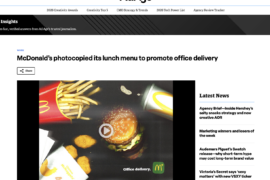 Ad Age – McDonald&rsquo;s « Office Delivery »